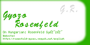 gyozo rosenfeld business card